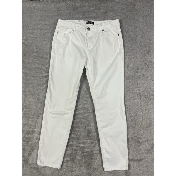 Buffalo David Bitton Denim - Buffalo David‎ Bitton Jeans Womens 8 White Daily Mid Rise Stretch Skinny Ankle